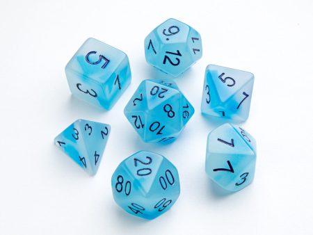 Icy Crumbs RPG Dice Set (7) - Gamegenic Glow Series on Sale