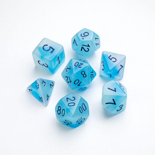 Icy Crumbs RPG Dice Set (7) - Gamegenic Glow Series on Sale