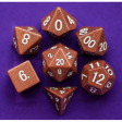 MDG Gemstone Dice Set - Goldstone For Discount