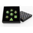 Draco Bright Green Brass - Metal RPG Dice Set (LPG) Online