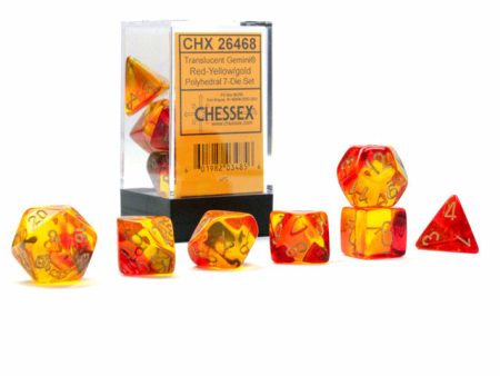 Gemini Translucent Red-Yellow w Gold- 7 Die Set (CHX26468) For Discount