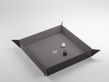 Magnetic Dice Tray: Square - Gray Black For Cheap