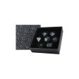 Inscripted Bubbles Rainbow Black - Metal RPG Dice Set (LPG) Online