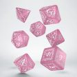 Elvish Shimmering Pink & White Dice Set (7) Online now