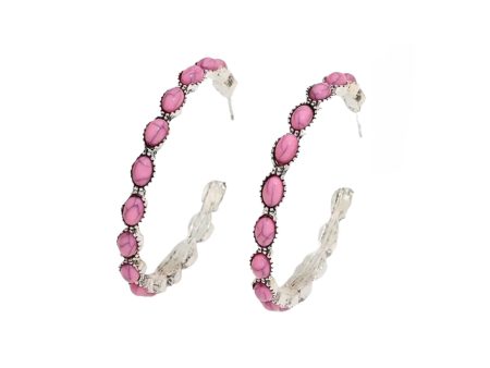 Pink Turquoise Hoops Online Hot Sale