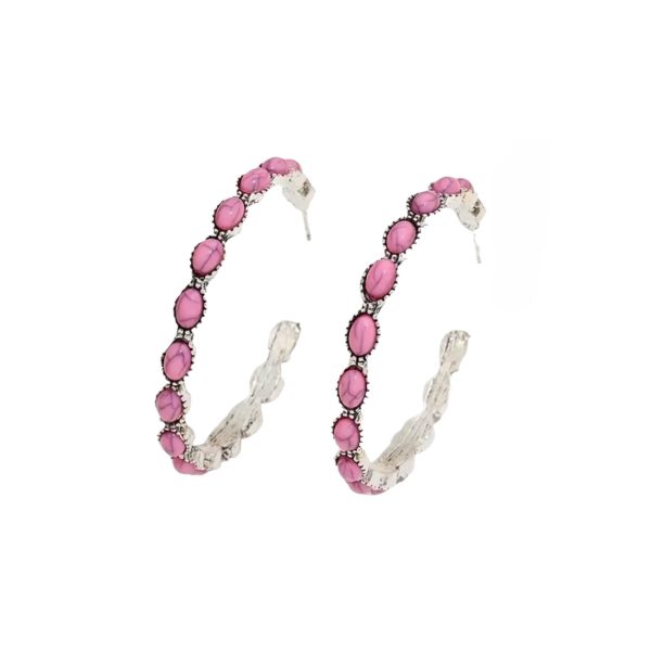 Pink Turquoise Hoops Online Hot Sale