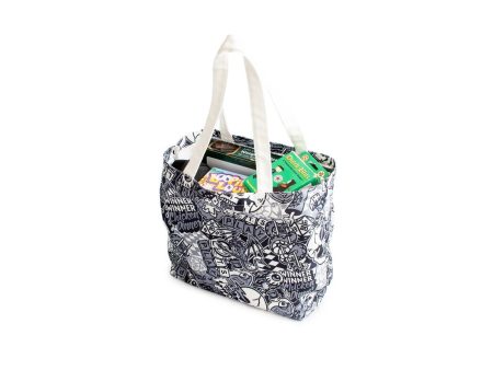 LPG Board Game Tote Bag Black White - Artist Series: Cara Discount