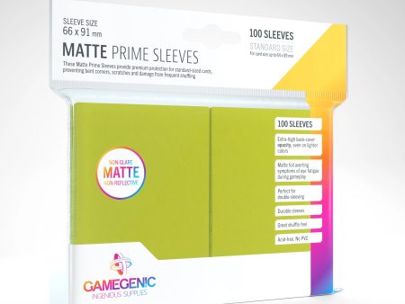 Gamegenic Matte Prime Sleeves - Lime (100pk) Supply