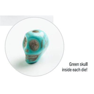 Green Skull RPG Dice Set (7) - Gamegenic Embraced Series Hot on Sale