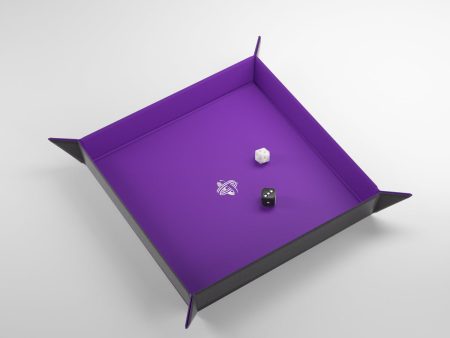 Magnetic Dice Tray: Square - Purple Black For Sale