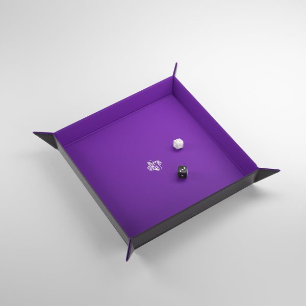 Magnetic Dice Tray: Square - Purple Black For Sale