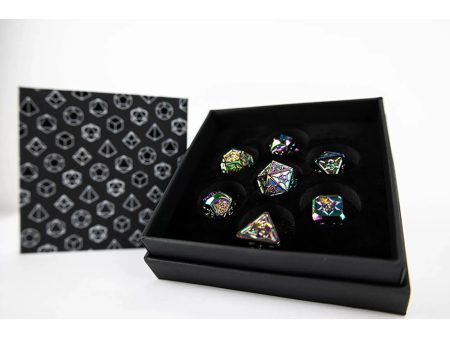 Leadlight Dazzle Dark - Metal RPG Dice Set (LPG) on Sale