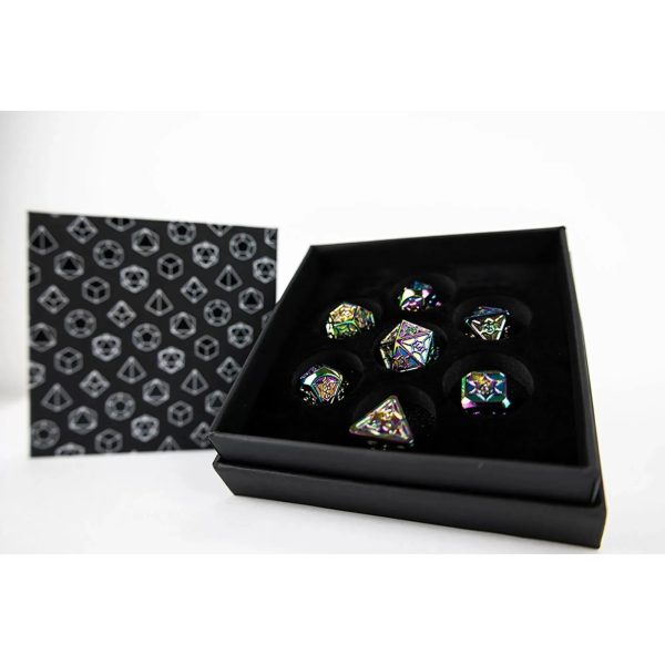 Leadlight Dazzle Dark - Metal RPG Dice Set (LPG) on Sale