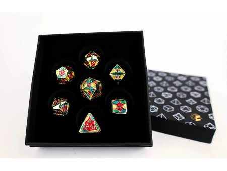 Leadlight 4 Colour Gold - Metal RPG Dice Set (LPG) Online