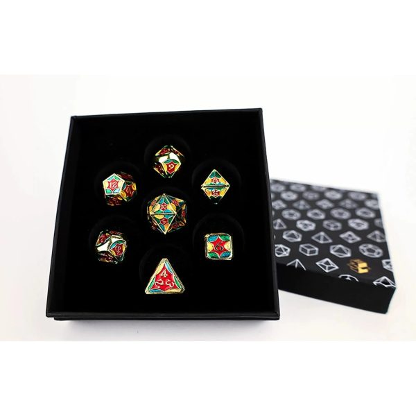 Leadlight 4 Colour Gold - Metal RPG Dice Set (LPG) Online