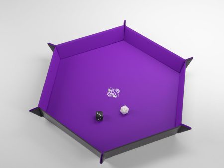 Magnetic Dice Tray: XL Hexagonal - Purple Black Online