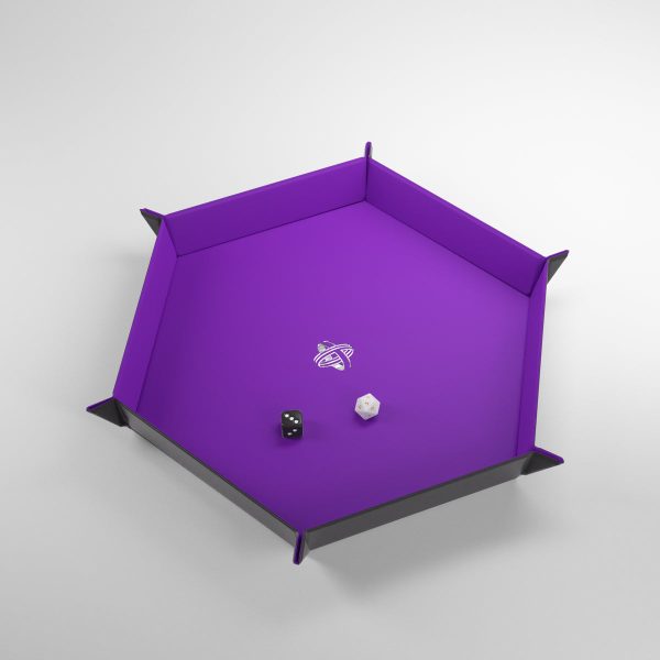 Magnetic Dice Tray: XL Hexagonal - Purple Black Online