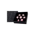 Inscripted Sakura Pink White - Metal RPG Dice Set (LPG) Fashion