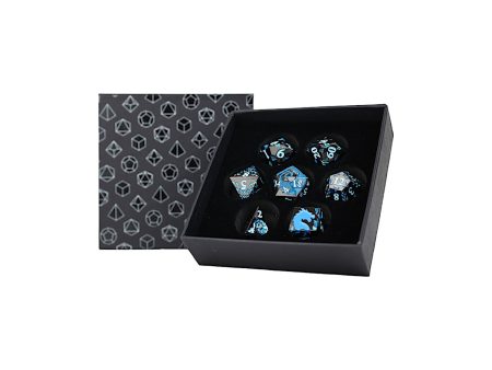 Inscripted Dragon Blue - Metal RPG Dice Set (LPG) Online