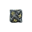 Hollow Dragon Black and Gold - Metal RPG Dice Set (LPG) Online now