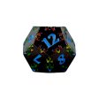 Inscripted Dragon Rainbow - Metal RPG Dice Set (LPG) For Sale