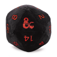 Jumbo D20 Plush - Black and Red Dungeons & Dragons Online Sale