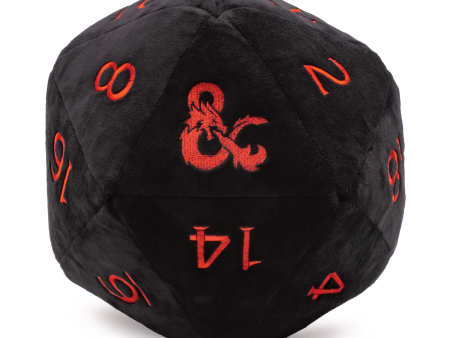 Jumbo D20 Plush - Black and Red Dungeons & Dragons Online Sale