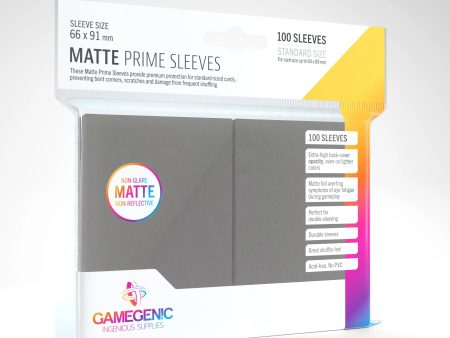 Gamegenic Matte Prime Sleeves - Dark Grey (100pk) Cheap