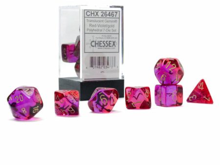 Gemini Translucent Red-Violet w Gold - 7 Die Set (CHX26467) Online Hot Sale